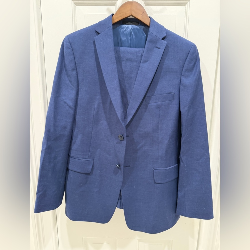 Michael Kors Navy Blue Boys Suit Jacket and Pants Size 18R